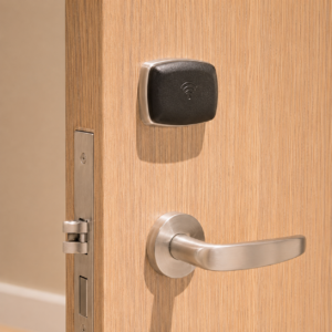 timber door installed in hotel